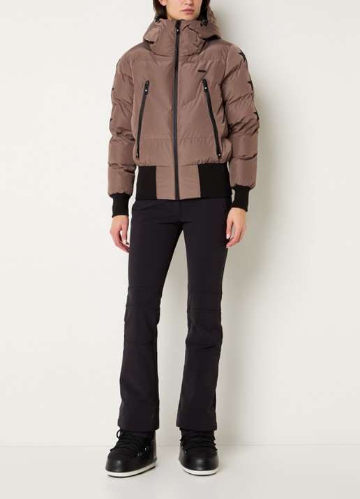 Airforce Nashoba ski-jas met capuchon en waterafstotende coating - voorkant 6 lichtbruin