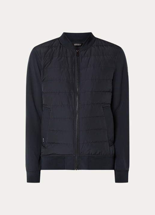 Airforce Pike bomberjack met steekzakken - voorkant 3 donkerblauw