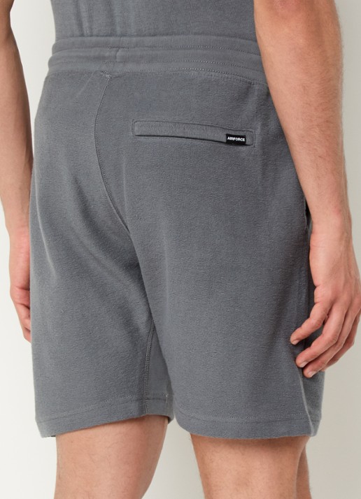 Airforce Regular fit korte joggingbroek van  katoen - achterkant 3 grijs
