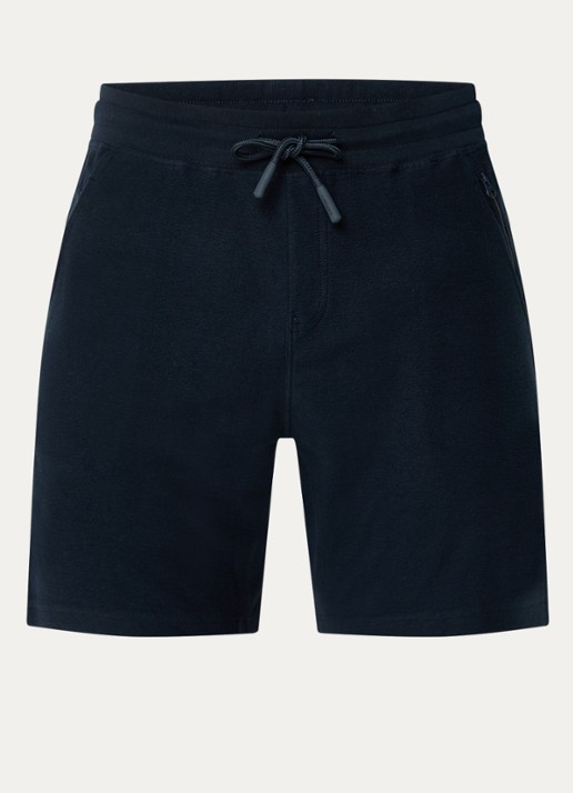 Airforce Regular fit korte joggingbroek van  katoen - voorkant donkerblauw
