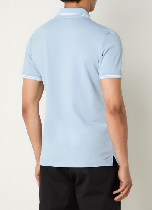 Airforce Regular fit polo met logoprint - achterkant 4 blauwgrijs
