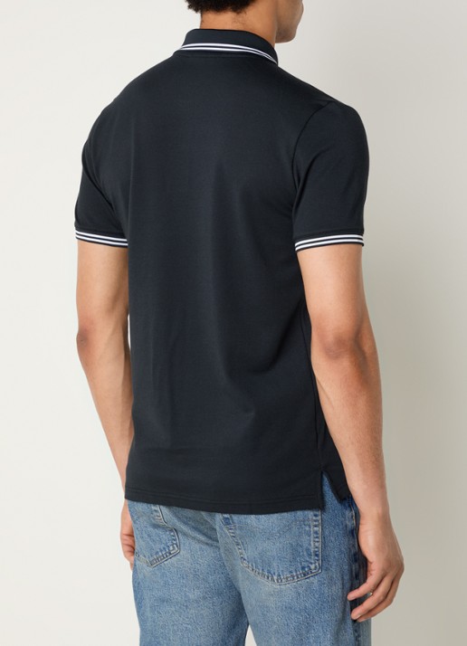 Airforce Regular fit polo met logoprint - achterkant antraciet