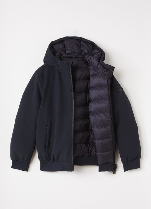 Airforce Reversible puffer jack  - voorkant 3 donkerblauw