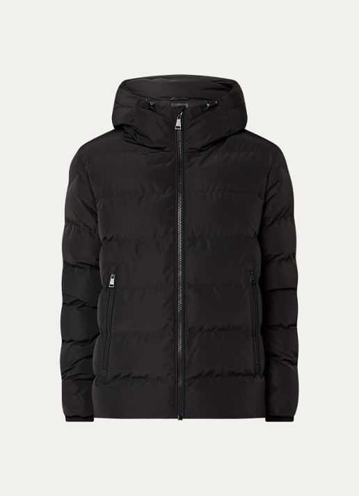Airforce Robin puffer jack met capuchon - voorkant zwart