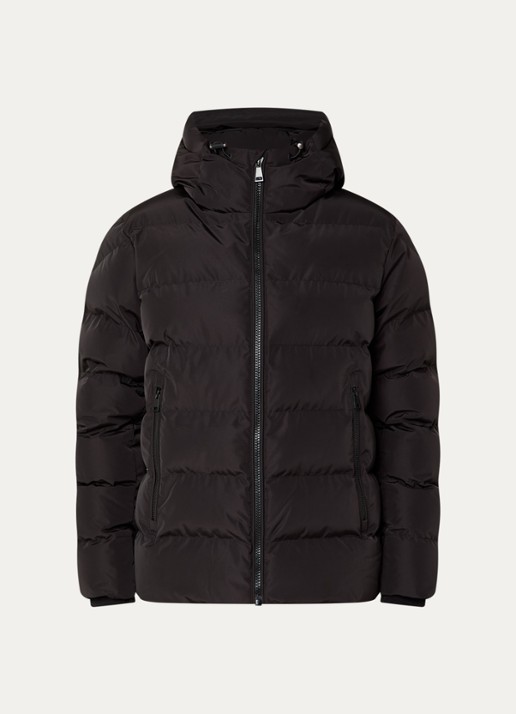 Airforce Robin puffer jack met capuchon - voorkant 3 zwart