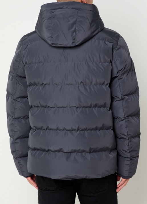 Airforce Robin puffer jack met capuchon - achterkant 2 donkerblauw