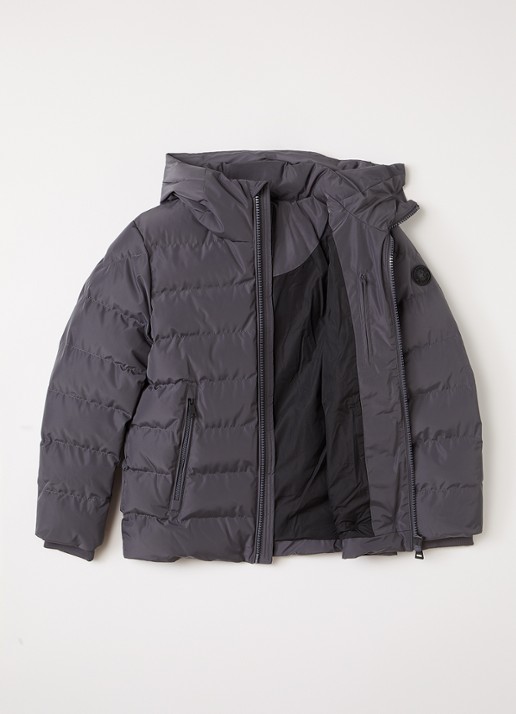 Airforce Robin puffer jack met capuchon - voorkant 3 grijs