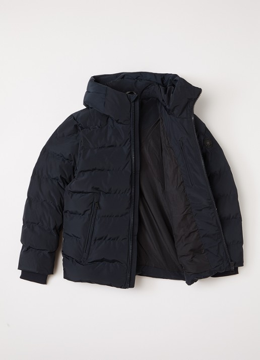 Airforce Robin puffer jack met capuchon - voorkant 2 donkerblauw