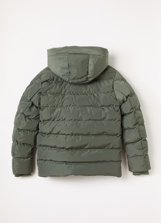 Airforce Robin puffer jack met ritszakken - achterkant olijfgroen
