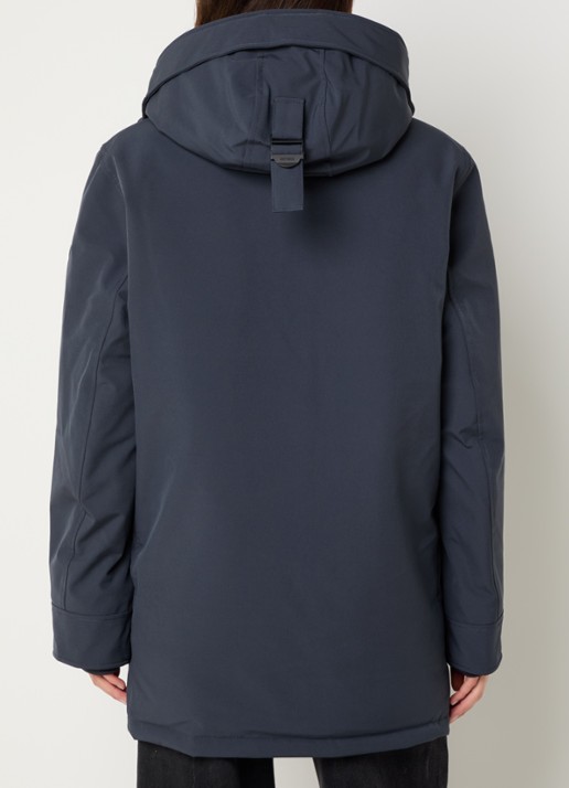 Airforce Snow gewatteerde parka met capuchon - achterkant blauw