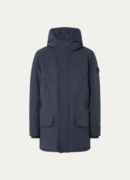 Airforce Snow gewatteerde parka met capuchon - voorkant 2 blauw
