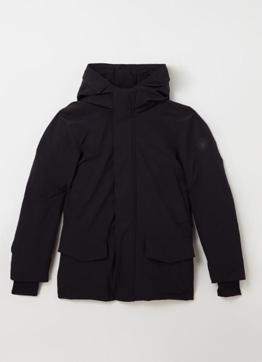 Airforce Snow gewatteerde parka met capuchon  - voorkant 2 zwart