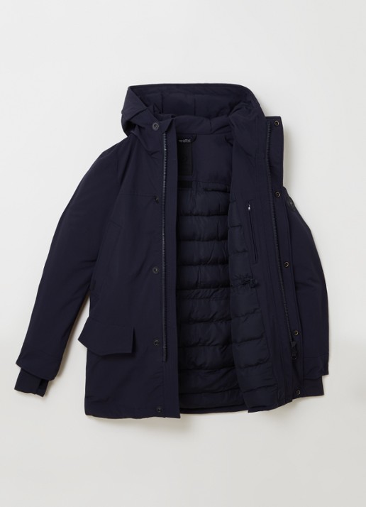 Airforce Snow gewatteerde parka met capuchon  - voorkant 3 donkerblauw