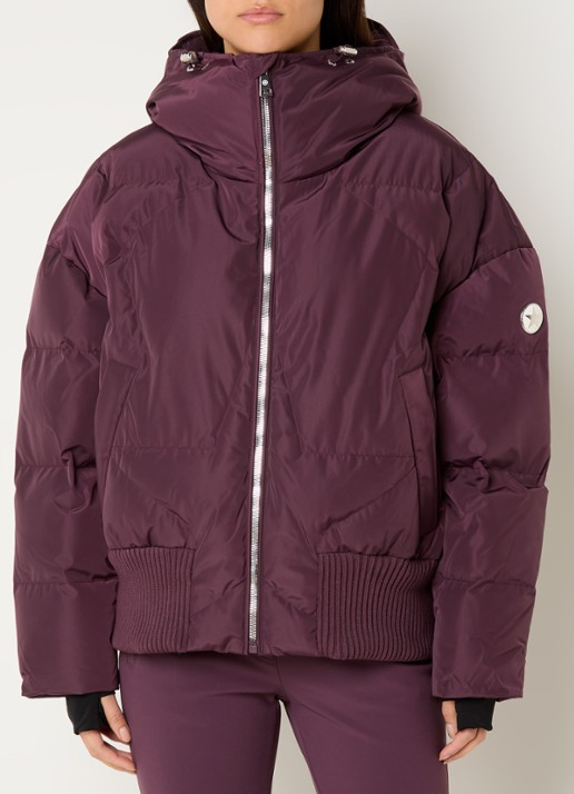 Airforce Snowstart ski-jas met capuchon en ritszakken - detail bordeauxrood
