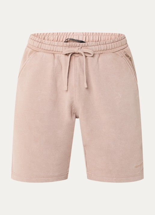Airforce Straight fit korte broek met steekzakken - voorkant 2 beige