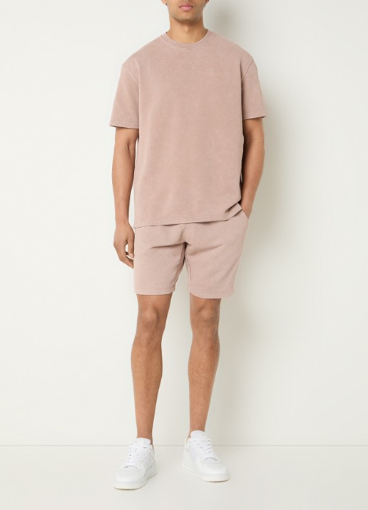 Airforce Straight fit korte broek met steekzakken - voorkant 3 beige