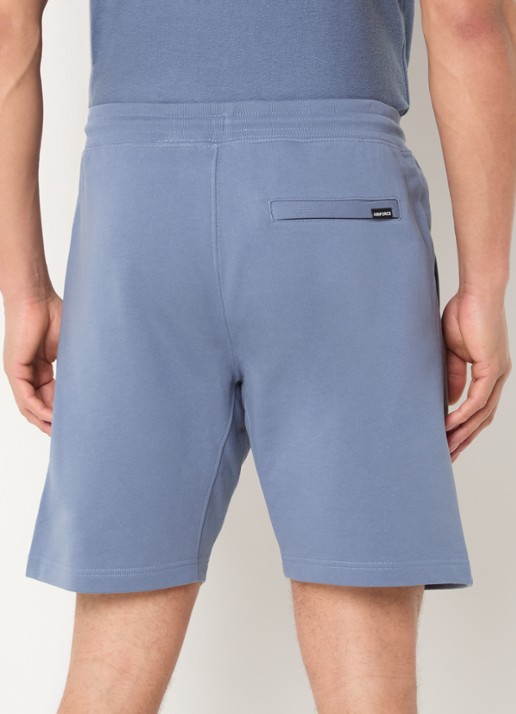 Airforce Straight fit korte joggingbroek met logo - achterkant 3 staalblauw