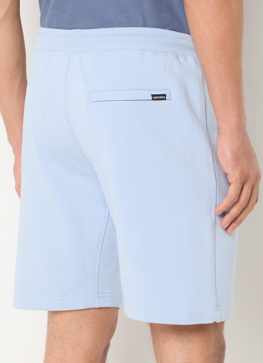 Airforce Straight fit korte joggingbroek met logo - achterkant lichtblauw
