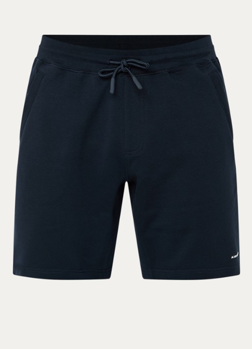 Airforce Straight fit korte joggingbroek met logo - voorkant 2 donkerblauw