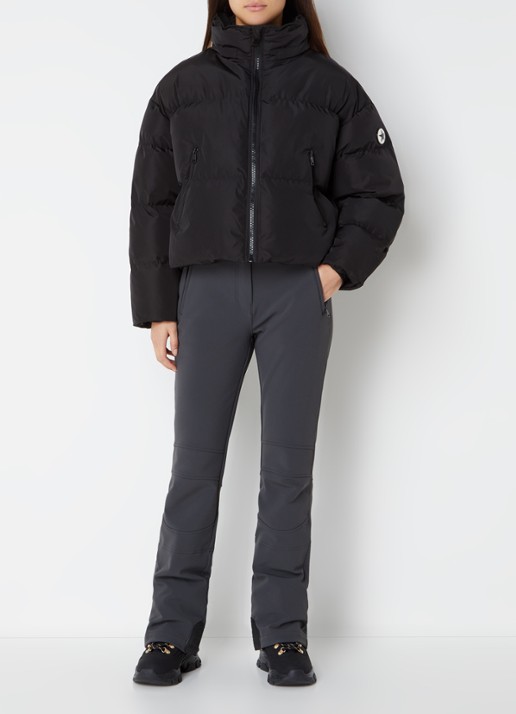 Airforce Sun Peaks ski-jas met afneembare capuchon en ritszakken - voorkant 6 zwart