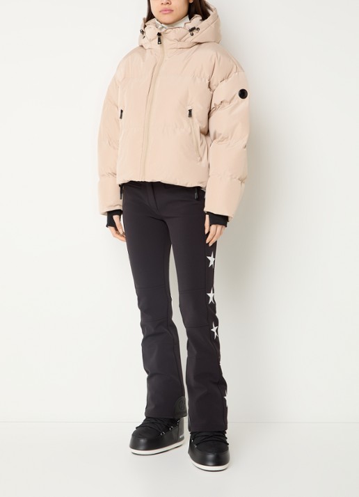 Airforce Sun Peaks ski-jas met afneembare capuchon en ritszakken - voorkant 3 beige