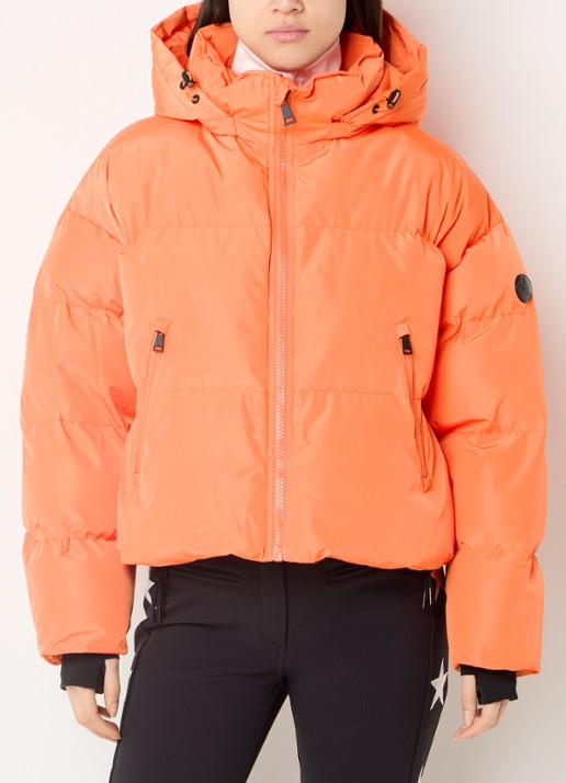 Airforce Sun Peaks ski-jas met afneembare capuchon en ritszakken - detail orange