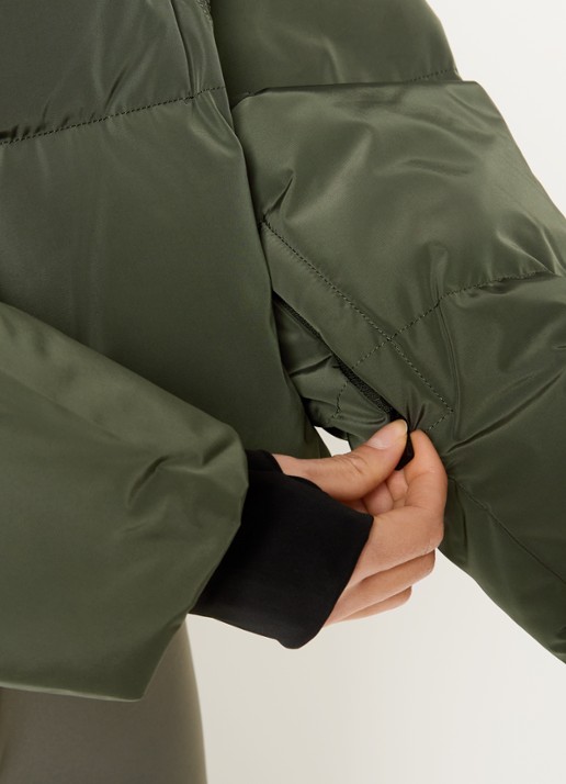 Airforce Sun Peaks ski-jas met afneembare capuchon en ritszakken - detail 3 bronsgroen