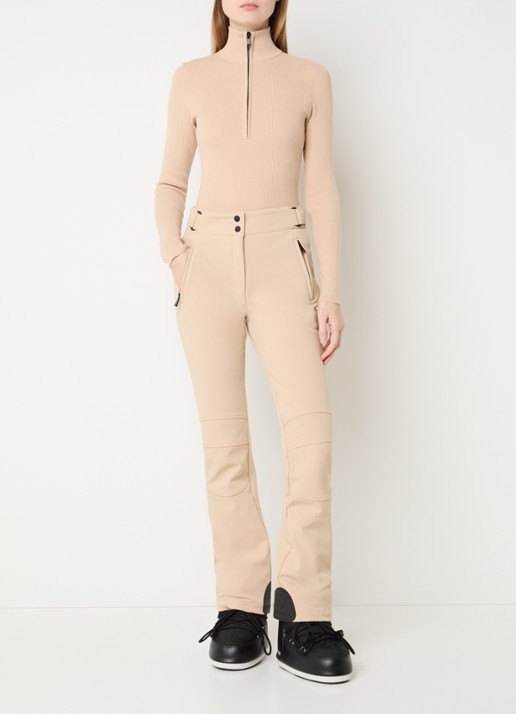 Airforce Sundance Mountain high waist flared skibroek met ritszakken - voorkant 7 beige