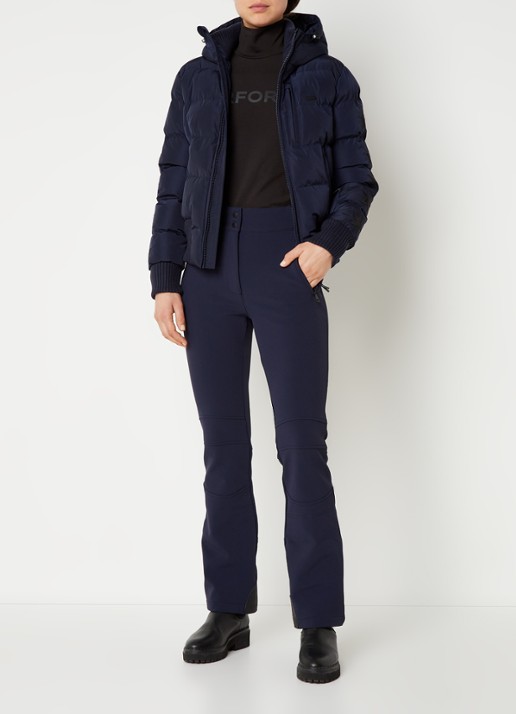 Airforce Sundance Mountain high waist flared skibroek met ritszakken - voorkant 7 indigo