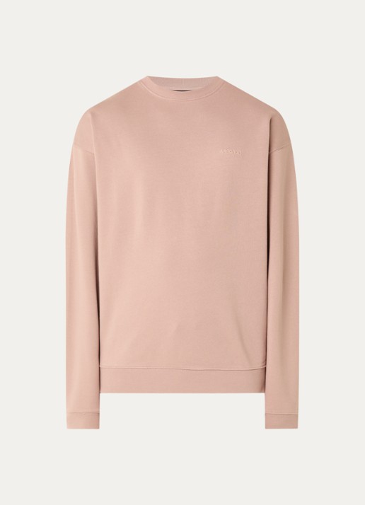 Airforce Sweater met logo- en backprint - voorkant 3 oudroze