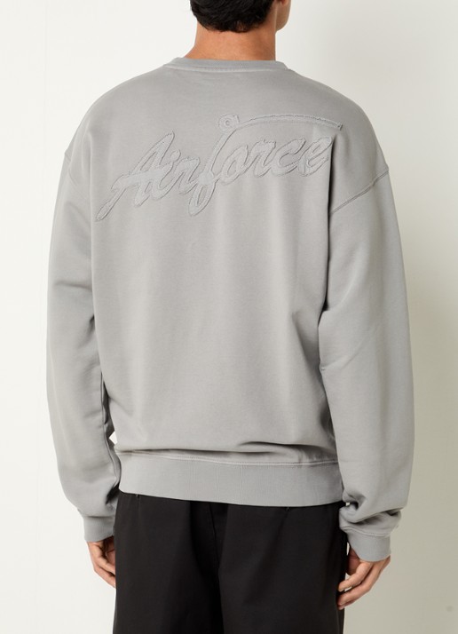 Airforce Sweater met logo- en backprint