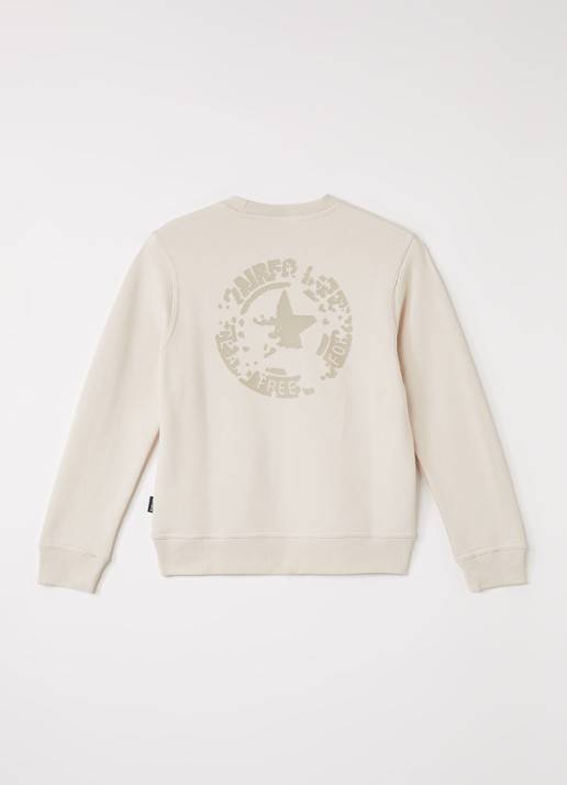 Airforce Sweater met logo- en backprint - voorkant 2 blauw
