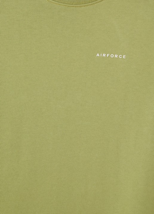 Airforce Sweater met logo - detail 3 lime