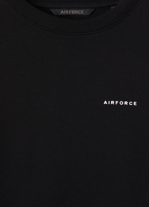 Airforce Sweater met logo - detail 3 zwart