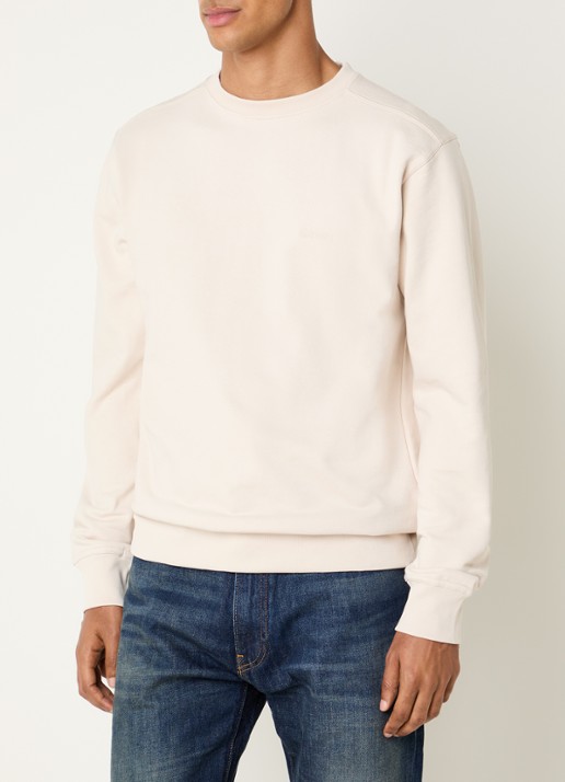 Airforce Sweater met logoborduring en backprint - achterkant 2 creme