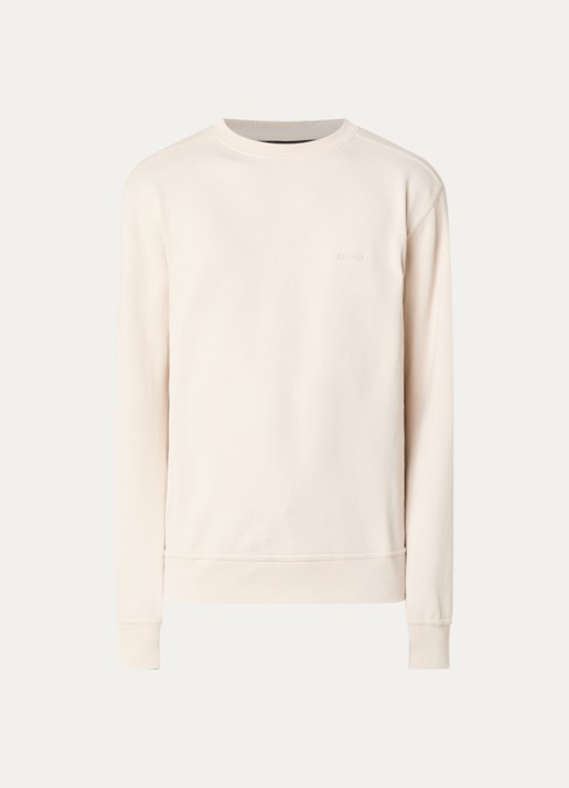 Airforce Sweater met logoborduring en backprint - voorkant 3 creme