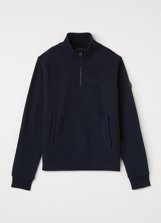 Airforce Sweater met opstaande kraag