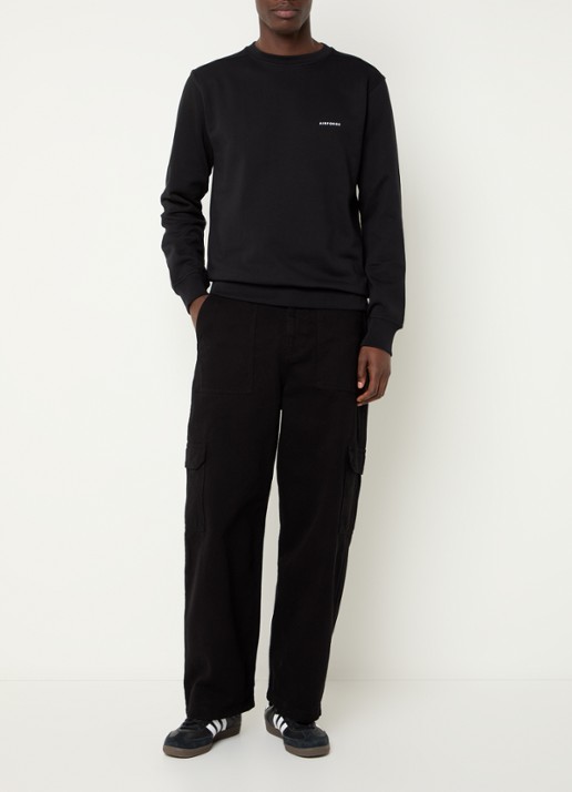 Airforce Sweater van  katoen met logo - voorkant 2 zwart