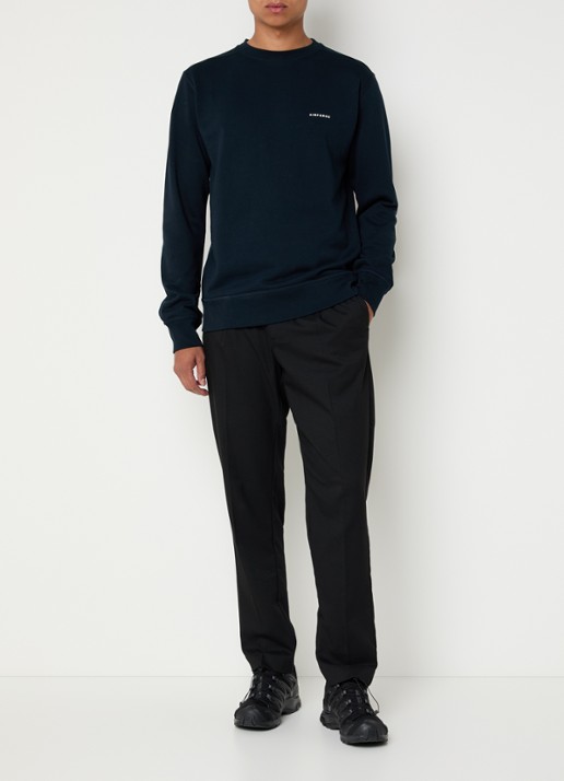 Airforce Sweater van  katoen met logo - voorkant 4 donkerblauw
