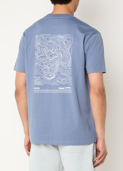 Airforce T-shirt met logo- en backprint