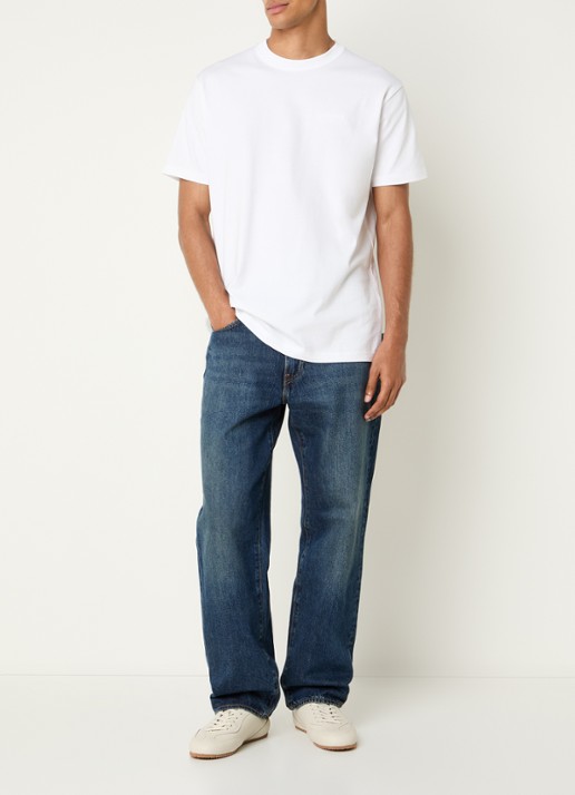Airforce T-shirt met logo- en backprint - voorkant 2 wit