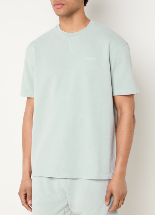 Airforce T-shirt met logo en ronde hals