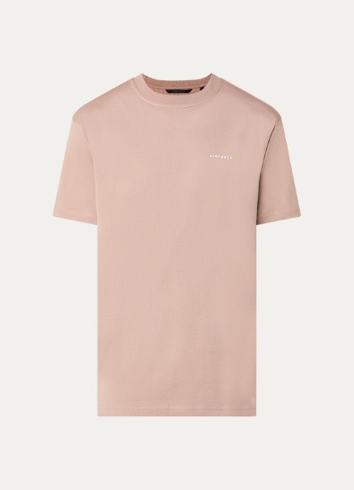 Airforce T-shirt met logo - voorkant lichtbruin