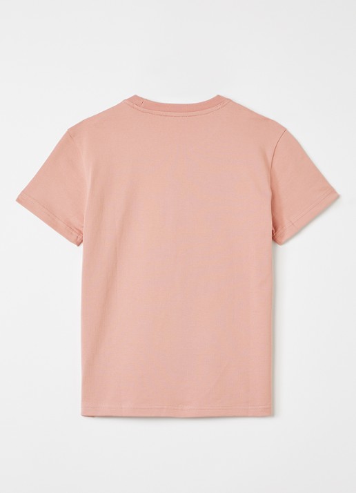 Airforce T-shirt met logo - voorkant 2 zalmroze