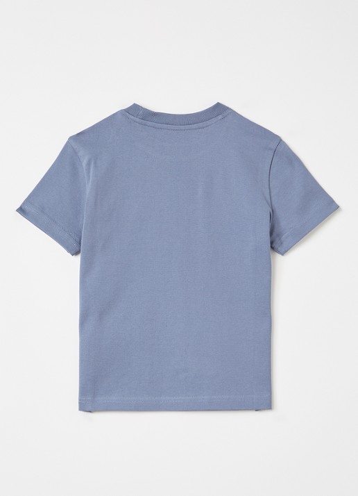 Airforce T-shirt met logo - voorkant 2 staalblauw