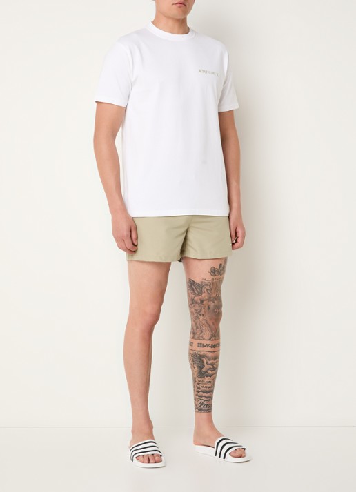 Airforce T-shirt van  katoen met logo- en backprint - voorkant 2 wit