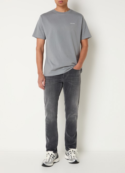 Airforce T-shirt van  katoen met logo - voorkant 3 grijs