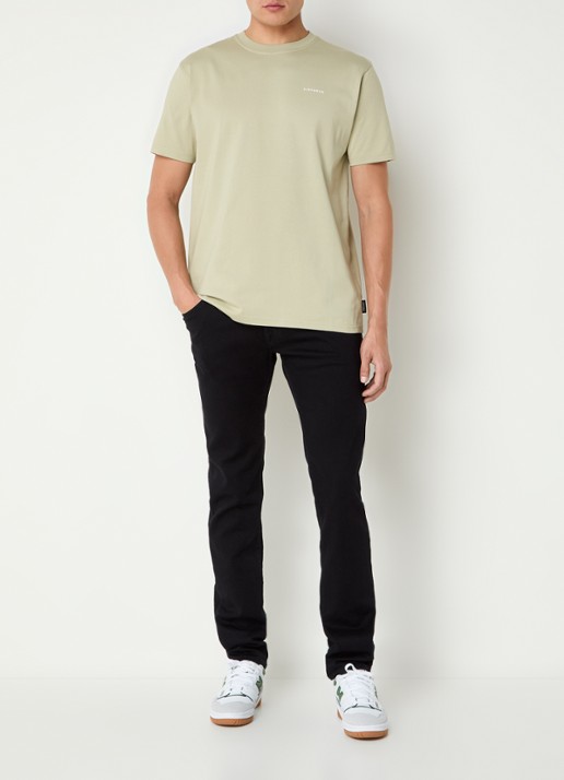 Airforce T-shirt van  katoen met logo - voorkant 4 lindegroen