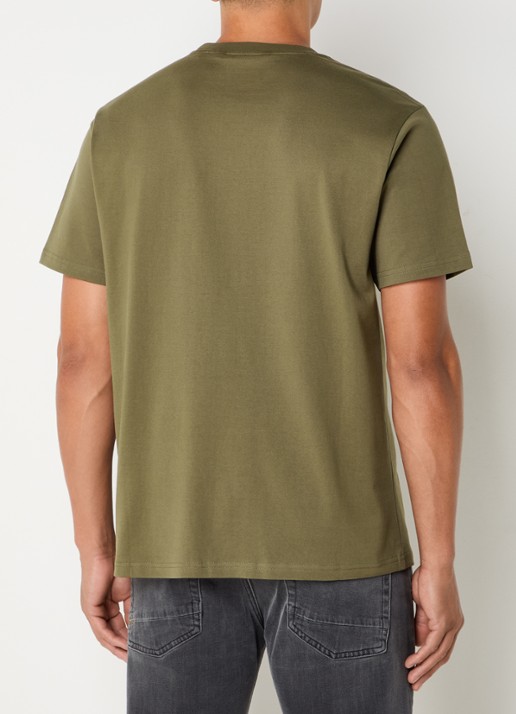 Airforce T-shirt van  katoen met logo - achterkant 4 olijfgroen