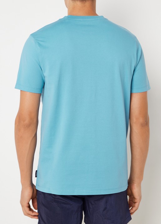 Airforce T-shirt van  katoen met logo - achterkant 2 lichtblauw